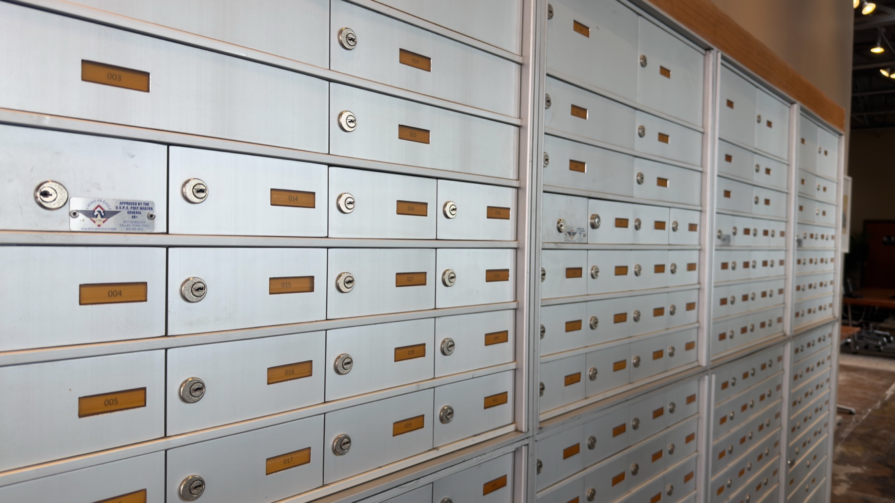 Current GeniusDen member mailbox wall