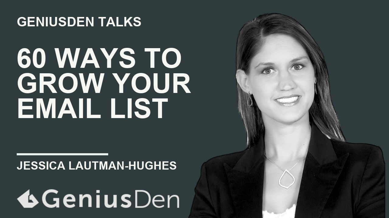 60 Ways to Grow Your Email List with Jessica Hughes presentation artwork
