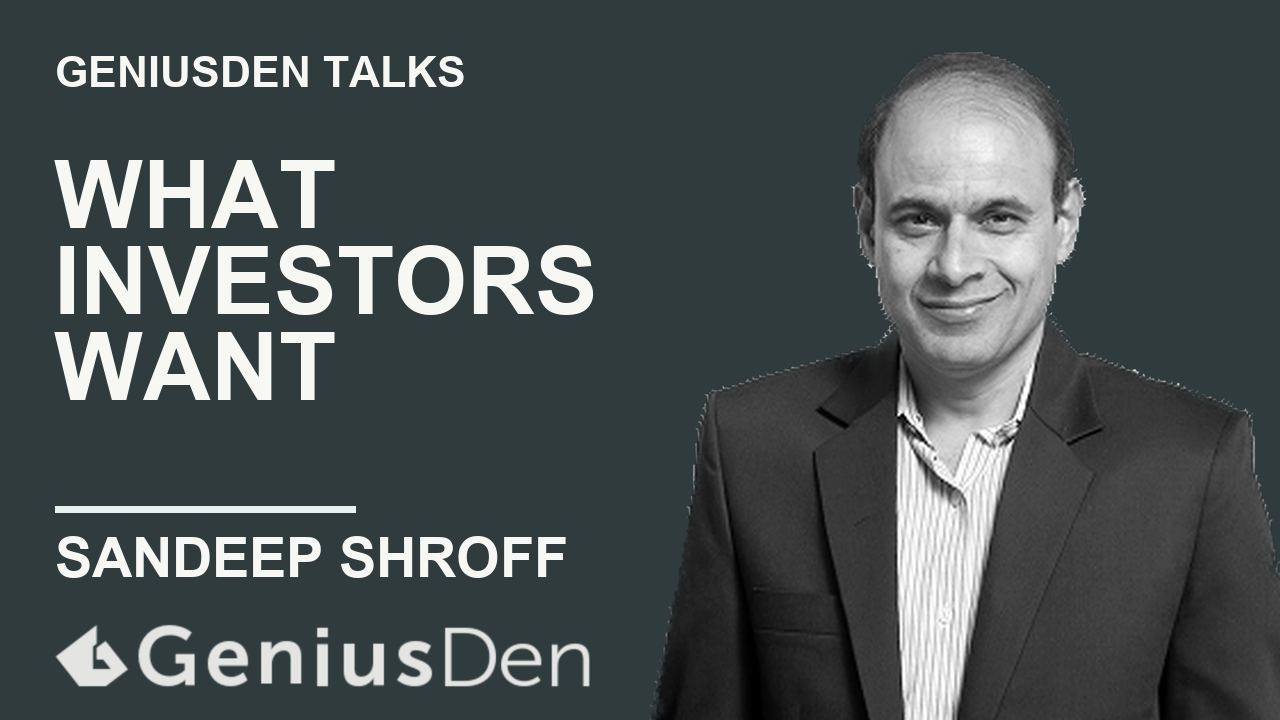 What Investors Want and How to Measure Success with Sandeep Shroff presentation artwork