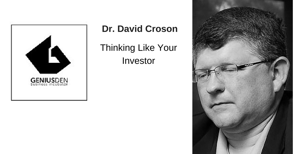 Thinking Like Your Investor historical GeniusDen event promotion